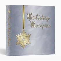 Gold Snowflake Silver Foil Diamond Holiday Binder