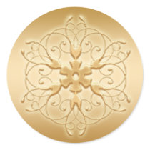 Gold Snowflake Sticker
