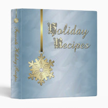 Gold Snowflake Teal Foil Diamond Holiday Binder
