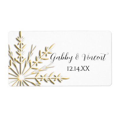 Perfect for a pretty December January or February gold winter wedding theme