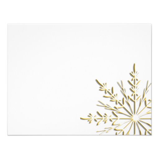 Gold Snowflake Winter Engagement Announcement
