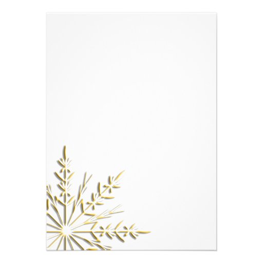 Gold Snowflake Winter Post Wedding Brunch Invite