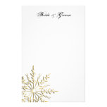 Gold Snowflake Winter Wedding Stationery