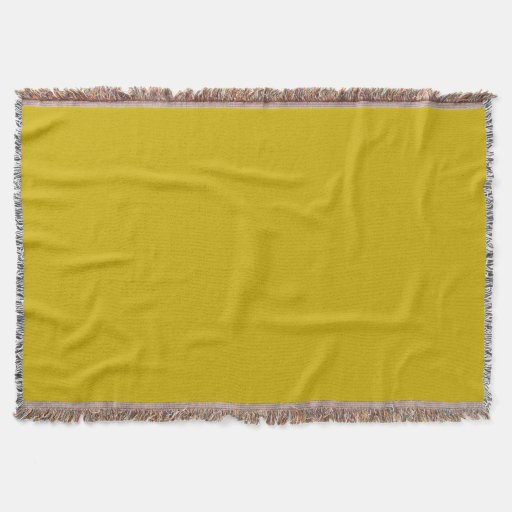 Gold Solid Color Throw Blanket Zazzle