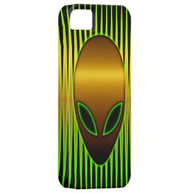 Gold Space Alien Head iPhone 5 Cover