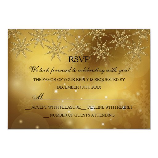 gold sparkle snowflake christmas holiday rsvp 3 5x5 paper gold sparkle snowflake christmas holiday rsvp 3 5x5 paper