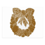 Gold Sparkle Wreath by Navin Postcard