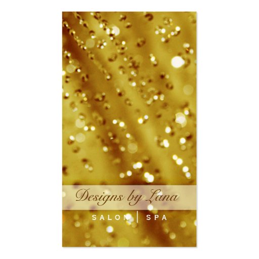 Gold Sparkles Sparkly Salon Spa Business Card
