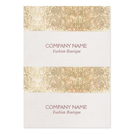 Gold Sparkly Sequin Mini Price, Gift or Hang Tags Business Card Templates (front side)