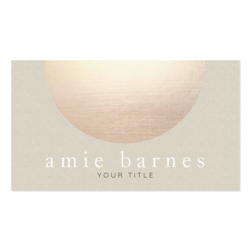 Gold Sphere Elegant Beige Textured Look Background Business Card Templates (front side)