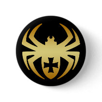 GOLD SPIDER WITH CROSS PINS