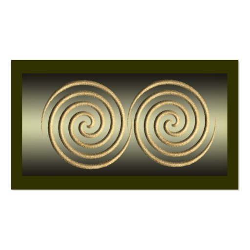 Gold Spiral Design Business Card Template