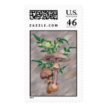 Gold Spotted Mushrooms, Star Flowers Stamps by Rockangel1 Gold Spotted Mushrooms, Star Flowers Stamps