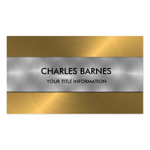 Gold Stainless Steel Business Card (front side)