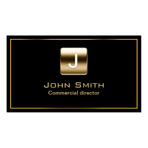 Gold Stamp Commercial Director Dark Business Card