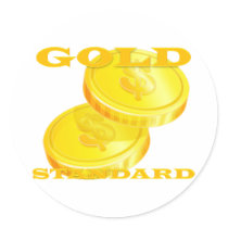Gold Standard Round Stickers
