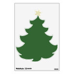 GOLD STAR GREEN CHRISTMAS TREE WALL DECAL