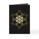 gold star in black sky greeting card