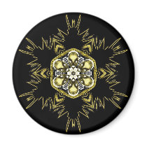 gold star in black sky magnets