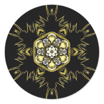 gold star in black sky stickers