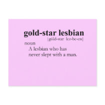 GOLD STAR LESBIAN (definition) postcards