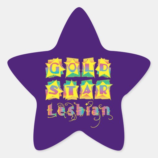 Gold Star Lesbian Star Sticker Zazzle