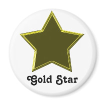 Gold Star Refrigerator Magnet
