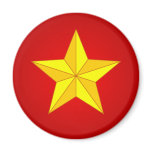 Gold Star Refrigerator Magnet