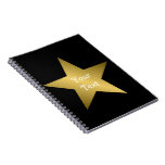 Gold Star Notebook Black