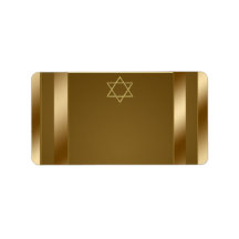 Gold Star of David Address Labels
