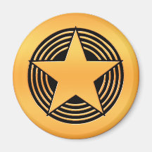 Gold Star Refrigerator Magnet