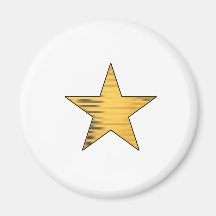 Gold Star Refrigerator Magnet