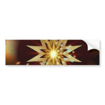 Gold Star Shapes with a Grungy Background Bumper Sticker