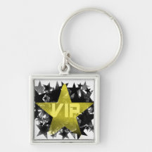 Gold Star VIP Key Chains