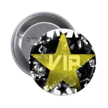 Gold Star VIP Pinback Buttons
