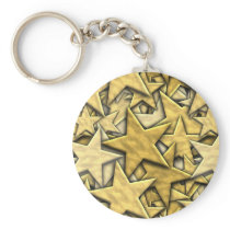 Gold Stars Keychain