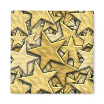 Gold Stars Fridge Magnets