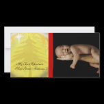 Gold Stars My 1st Christmas Baby Photo Card