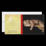 Gold Stars My 1st Christmas Baby Photo Card