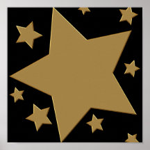 Gold Stars Poster