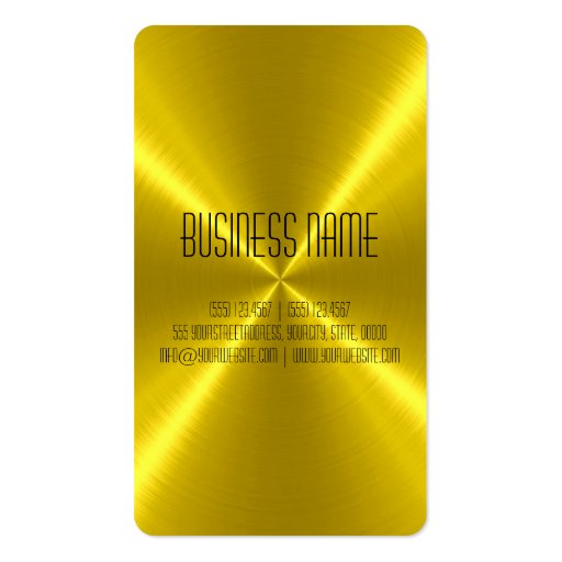 Gold Steel Metal Business Card (back side)