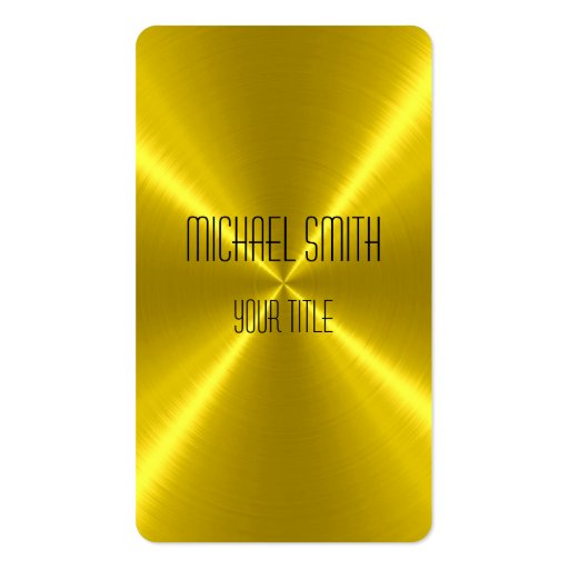 Gold Steel Metal Business Card (front side)