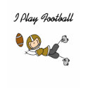 Gold Stick Figure Football Player t-shirts by toddlersplace Gold Stick Figure Football Player t-shirts