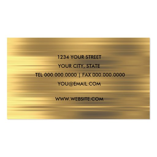 Gold Stripe Business Card (back side)