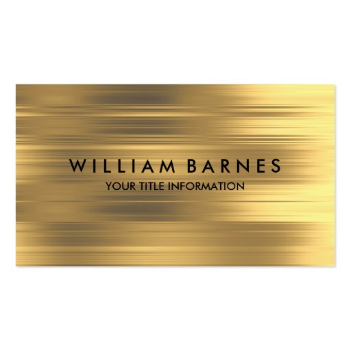 Gold Stripe Business Card (front side)