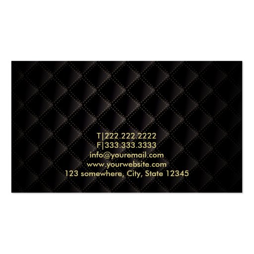 Gold Stripe Luxury Dark Attorney Business Card (back side)