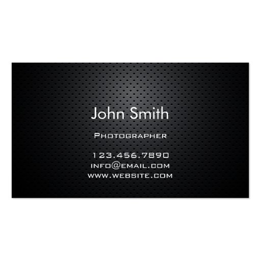 Gold Striped Aurora Photographer business card (back side)