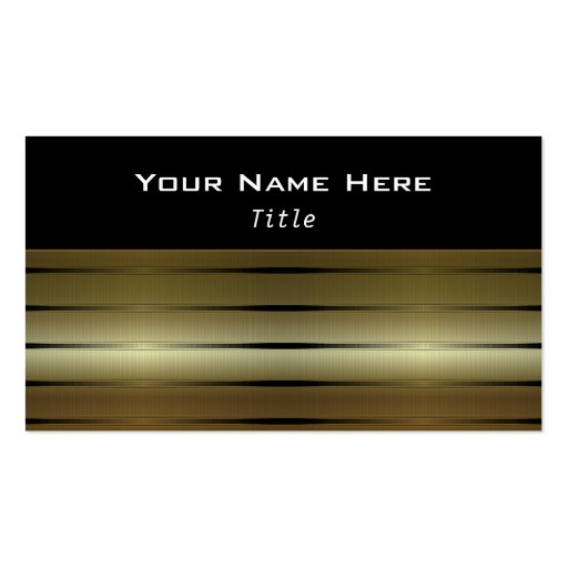 Gold Stripes D3 Contemporary Business Cards