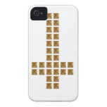 Gold Studded Inverted Cross iPhone 4 Case-Mate Cases
