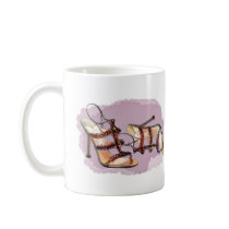 Gold Studded Sandal Stilettos mugs by ElainePlesser Gold Studded Sandal Stilettos mugs